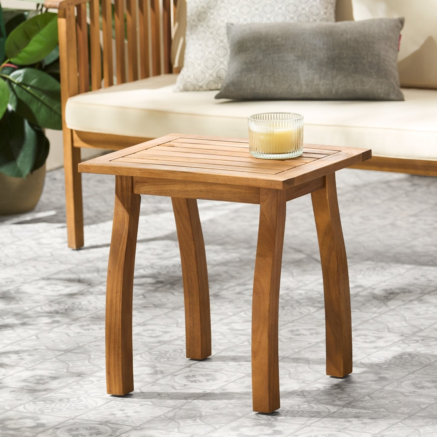 Table d'appoint en bois d'acacia