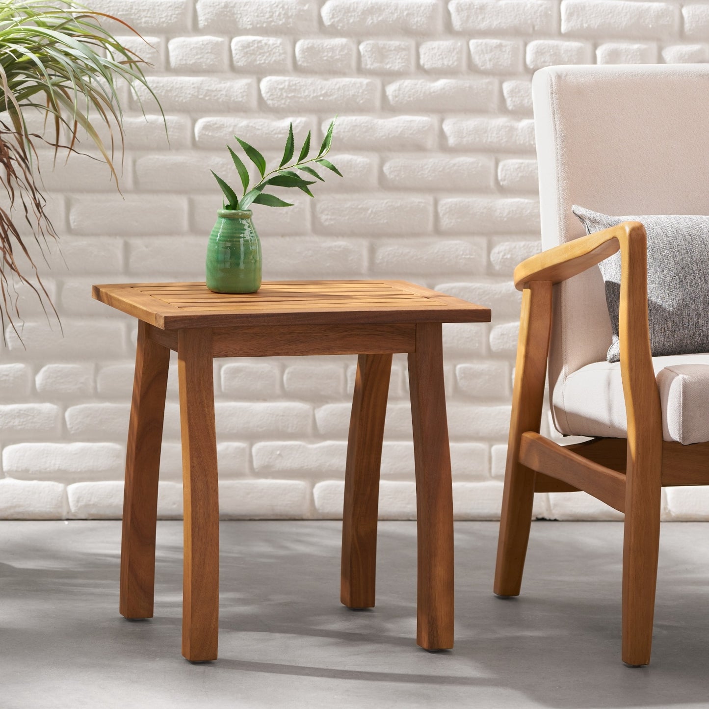 Table d'appoint en bois d'acacia