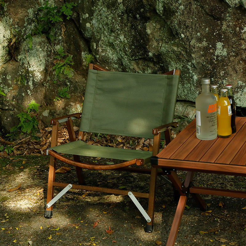 Chaise pliante d'extérieur en bois massif