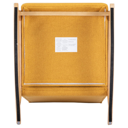 Chaise à bascule avec repose-pieds en lin