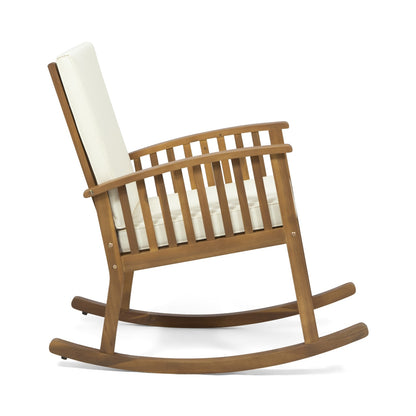 Chaise à bascule en acacia