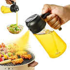 Pulverizador de aceite para cocina, botella pulverizadora de aceite de 500 ml, pulverizador de aceite 2 en 1 que puede pulverizar y verter aceite para cocinar