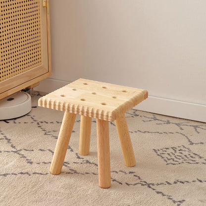 Petit banc à l'ancienne en bois massif
