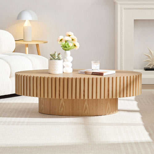 Table basse en forme de tambour faite à la main