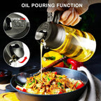 Pulverizador de aceite para cocina, botella pulverizadora de aceite de 500 ml, pulverizador de aceite 2 en 1 que puede pulverizar y verter aceite para cocinar