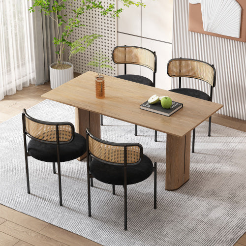 Chaises de salle à manger en velours
