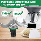 Cuchilla amasadora para Thermomix TM6, TM5, cuchilla mezcladora de masa de acero inoxidable