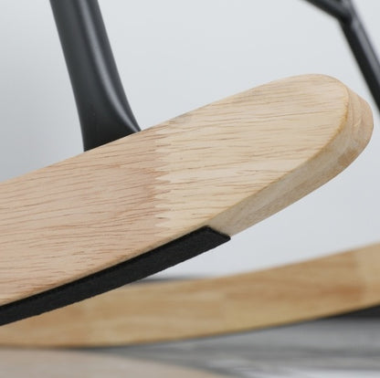 Chaise à bascule en tissu teddy