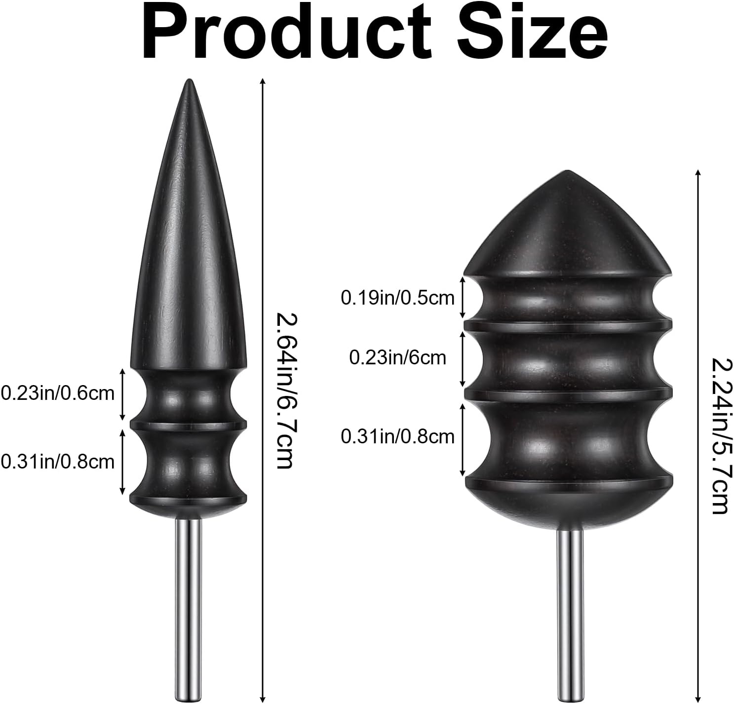 2 Stück Leder-Burnisher Kit DIY Lederhandwerk Schnitzwerkzeug-Set mit Anspitzer, Polierzubehör, Lederpolierer