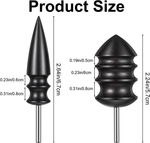 2 Stück Leder-Burnisher Kit DIY Lederhandwerk Schnitzwerkzeug-Set mit Anspitzer, Polierzubehör, Lederpolierer