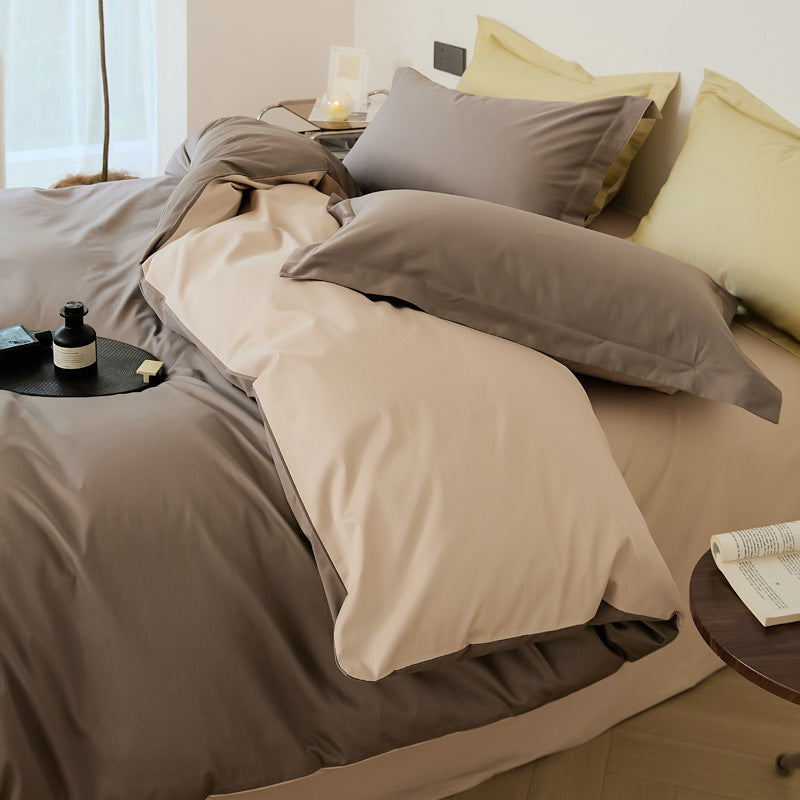 Vierteiliges Bettset aus Wollbaumwolle