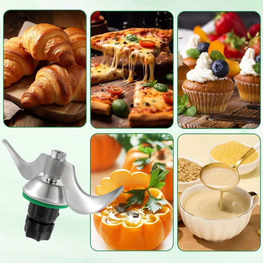 Cuchilla amasadora para Thermomix TM6, TM5, cuchilla mezcladora de masa de acero inoxidable