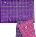 Professionelle Schneidematte A3 Rosa und Lila Ideal für Patchwork, Nähen und Basteln Selbstheilend 45x30 cm