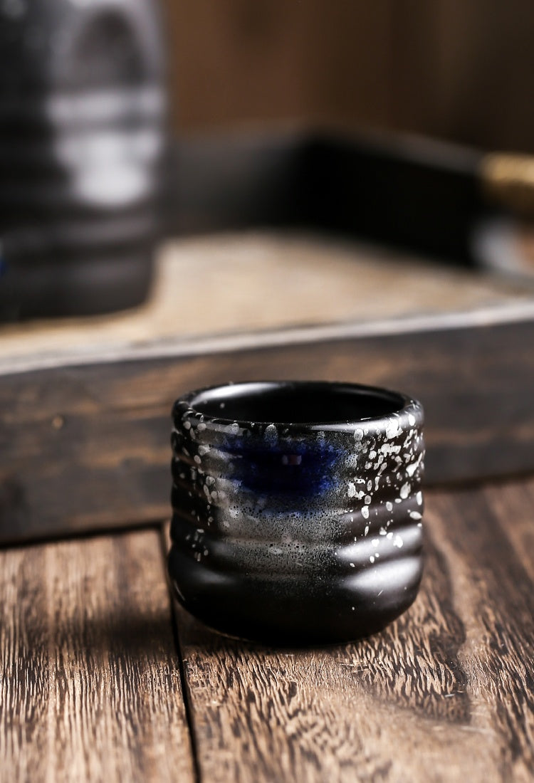 Service à saké rétro avec bouteille de vin en céramique 