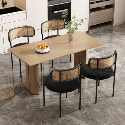 Chaises de salle à manger en velours