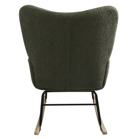 Chaise à bascule en tissu teddy