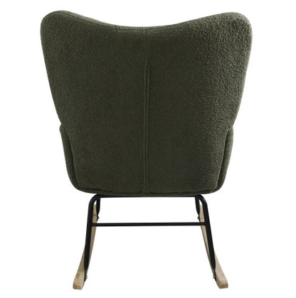 Chaise à bascule en tissu teddy