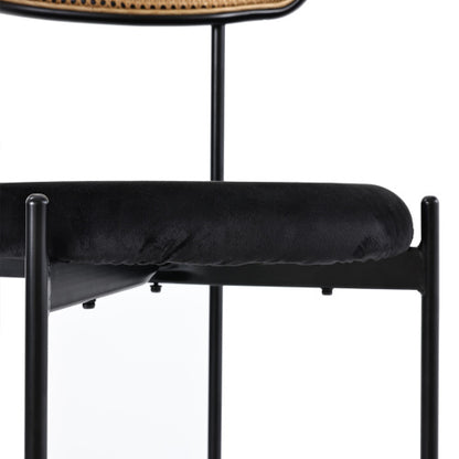 Chaises de salle à manger en velours